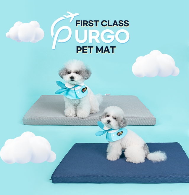 푸르고 펫매트 강아지 고양이 척추 관절 보호 쿠션 커버 추가 증정, 1개, 네이비