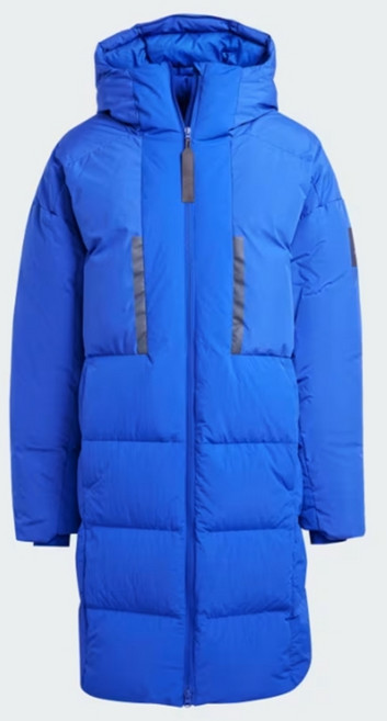 [국내매장판] 아디다스 남성 마이쉘터 다운 파카 롱패딩 블루