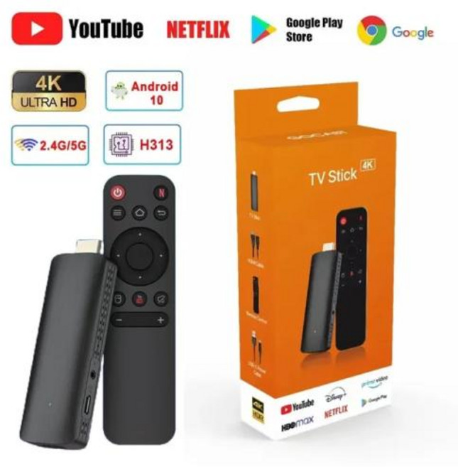 안드로이드 스마트 TV 티비 스틱 블루투스 리모컨 11 OS MX10 TV 스틱 HDR 세트 4K 1080p 2.4g/5G WiFi 구글 유튜브 넷플릭스 네트워크 미디어 플레, 1) 1G RAM 2G ROM, 1개