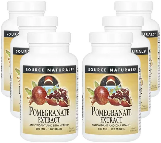 소스내츄럴스 석류 추출물 500mg, 120정, 6개 - 쿠팡