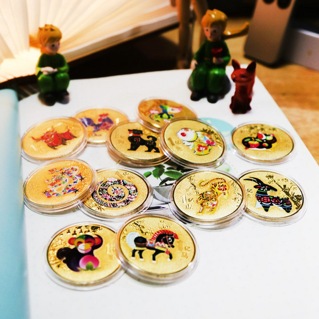 억소리나는 십이지신 황금컬러 기념주화 12종세트