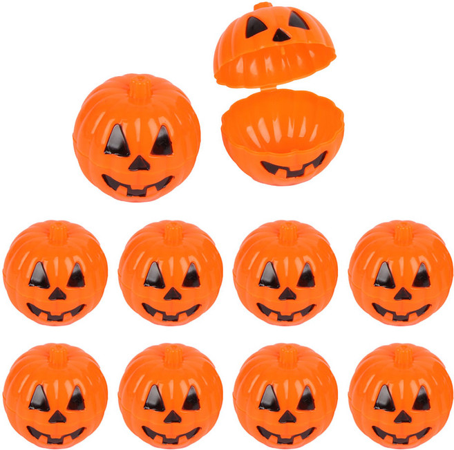 인밸 할로윈 미니 호박 수납통 간식포장 호박바구니, 10개