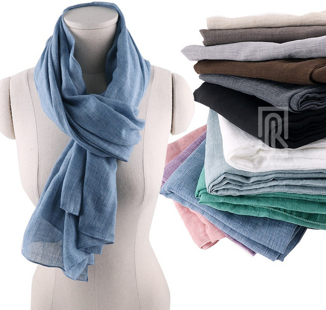 [블랑피아] 국산 남자 여자 데일리 면 솔리드 남성 여성 머플러 심플무지 스카프 캐주얼 커플목도리
