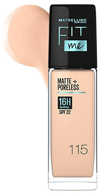 메이블린 핏 미! 매트+ 포어리스 파운데이션 30ml, 115 아이보리 SPF 22, 1개 - 쿠팡