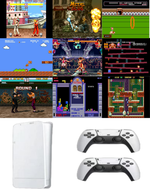 레트로 고전 오락실 가정용 추억 게임기, 2인용(2만가지게임)