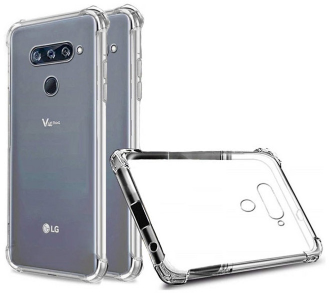 그레이모바일 LG V40 전용 투명 하드 클리어 범퍼 케이스 2개 + 유심어댑터증정 휴대폰