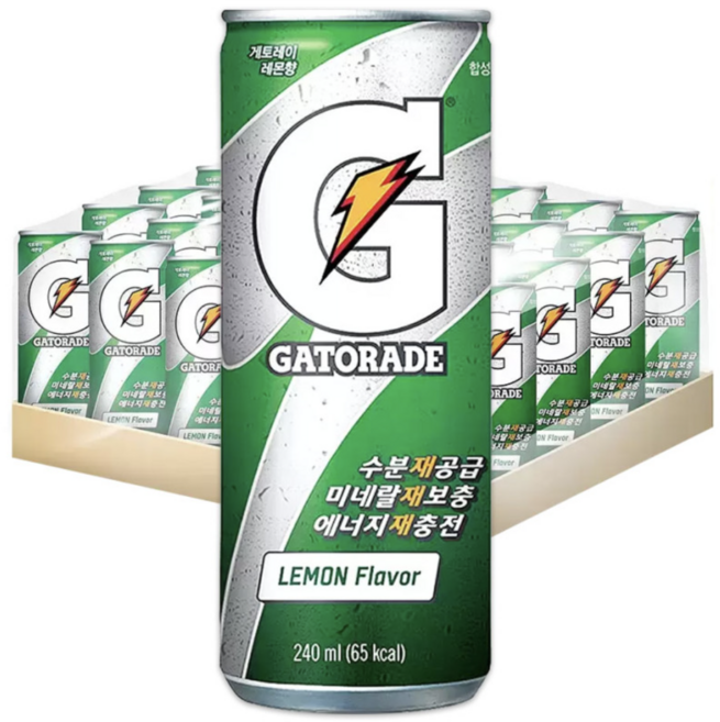 게토레이 레몬 레몬향 240ml 스포츠 음료, 7.2L