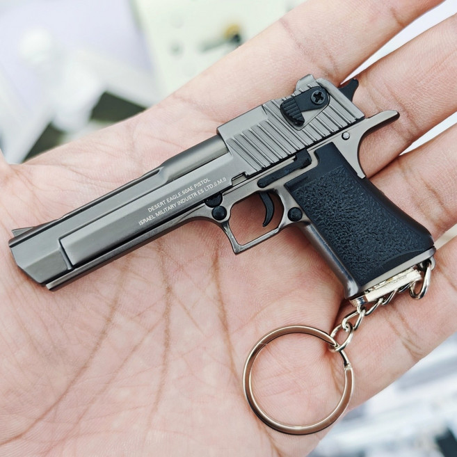 티오피 건시리즈 메탈 키링 데저트 이글 열쇠고리 - Desert Eagle, 메탈 그레이, 1개