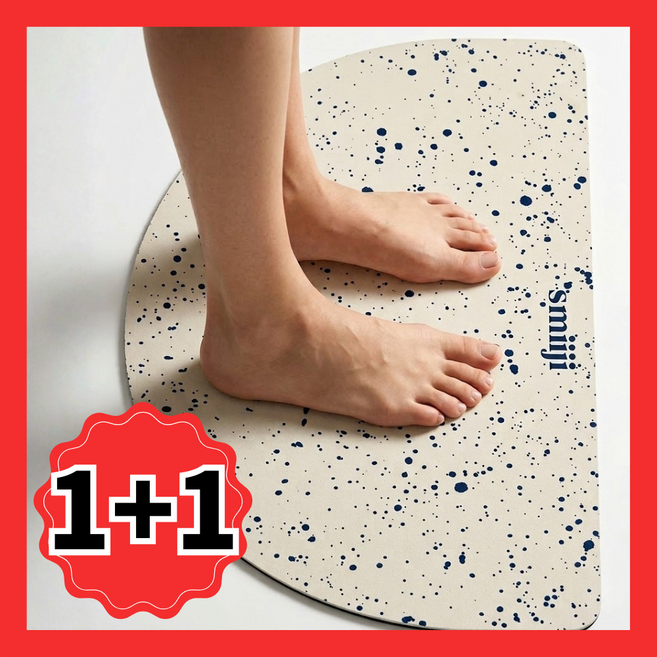 유누엔 빨아쓰는 규조토 매트 욕실발매트, 2개, 화이트