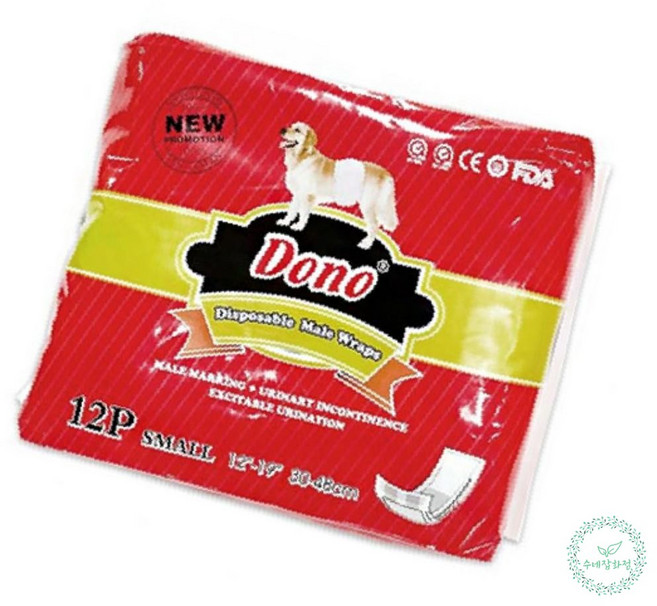 Dono 수컷 강아지 애견패드 기저귀 12매 S