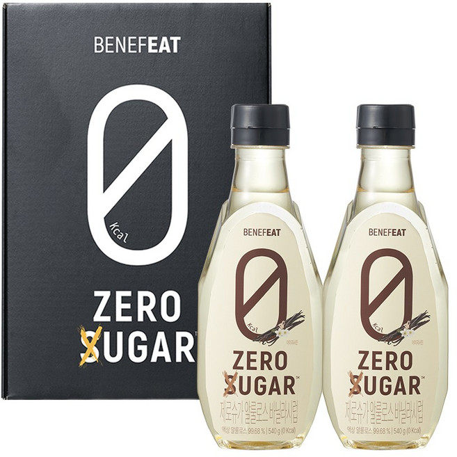 [선물세트] 베네핏 제로슈가 알룰로스 바닐라 시럽, 2개, 540ml