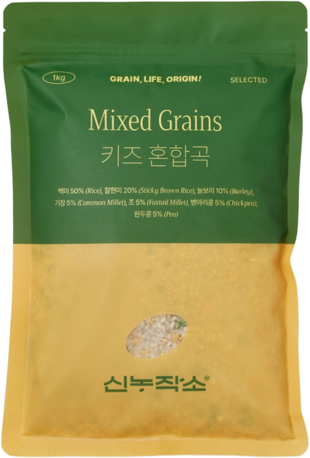 키즈 혼합곡 | 어린이잡곡 키즈잡곡 이유식잡곡 성장기잡곡 소포장 [원산지:상세설명에 표시], 1개, 1kg