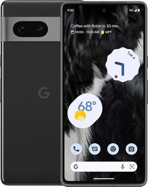 Google Pixel 7 128GB 5G 스마트폰 - 모든 통신사용 언락 미국 버전 (옵시디언), 1개