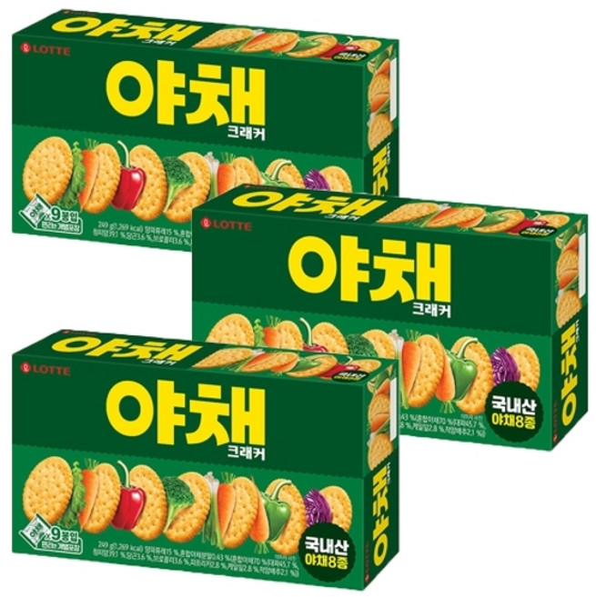 롯데 야채크래커 249g x 3개