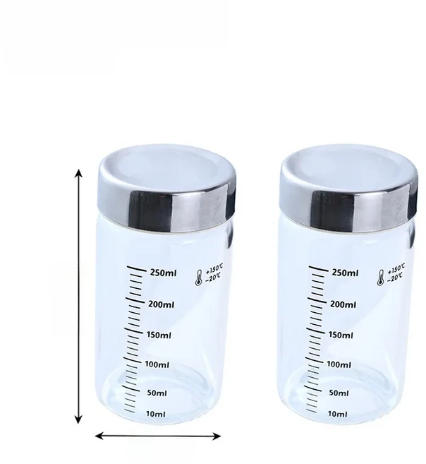 쿠쿠스토어 식품 등급 유리 밀폐 저장 기 피클 김치 발효 야채 보존 주방, 20 250ml 2팩 [방열유리]