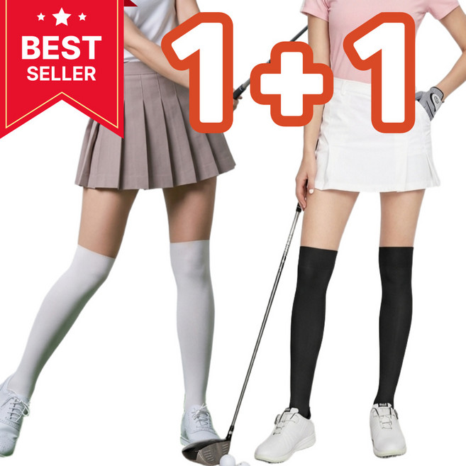 [1+1초특가] 여성 투톤 골프스타킹uv차단 여름용