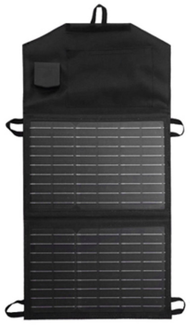 루앤 휴대용 태양광패널 낚시용 등산용 접이식 전지판 발전기 솔라패널 18W, 1개