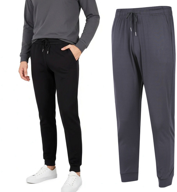 [1+1] 남자 봄 가을 간절기 스판 조거 트레이닝 남성 밴딩 트레이닝 추리닝 작업복 팬츠 빅사이즈 올데이
