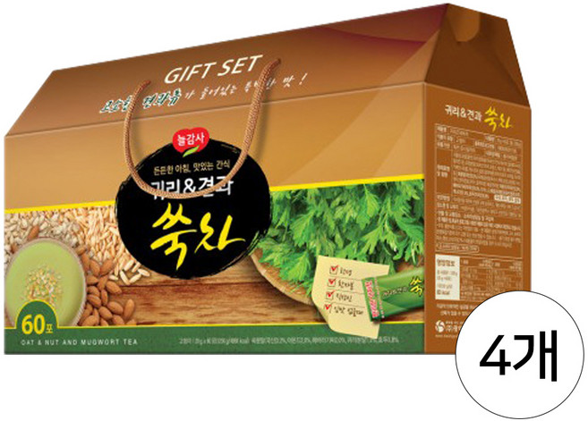 광야식품 시리얼 귀리견과 쑥차, 20g, 4개, 60개입