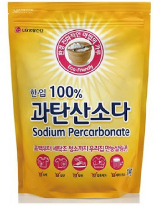 엘지생활건강 한입 100% 과탄산소다 리필형, 1kg, 10개