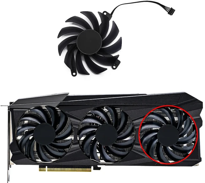 INNO3D RTX 3080ti 24GB 게임용 X3 그래픽 카드 냉각 팬용 CF 12915S 85mm, 02 C-Fan