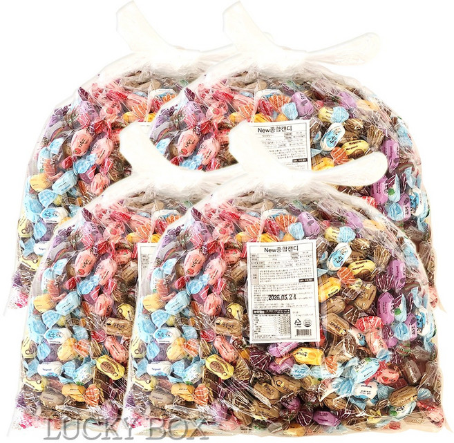 맛고을 종합캔디(H) 4kg/대용량/대용량사탕/대용량캔디/디저트사탕 식품 > 스낵/간식 초콜릿/사탕/젤리/껌 캔디류 일반하드캔디, 4kg, 4개