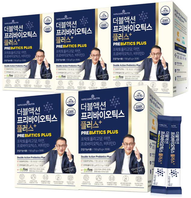 메이준뉴트리 더블액션 프리바이오틱스 플러스, 150g, 5개
