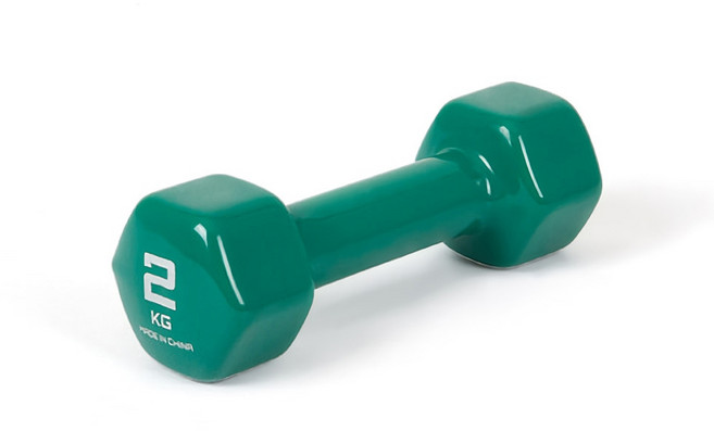 아이워너 논슬립 PVC 아령 덤벨 2kg 남자 여자 미용 홈트, 1개