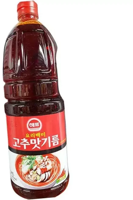 해표 고추맛 기름 1.8L 8개 조미유, 1개