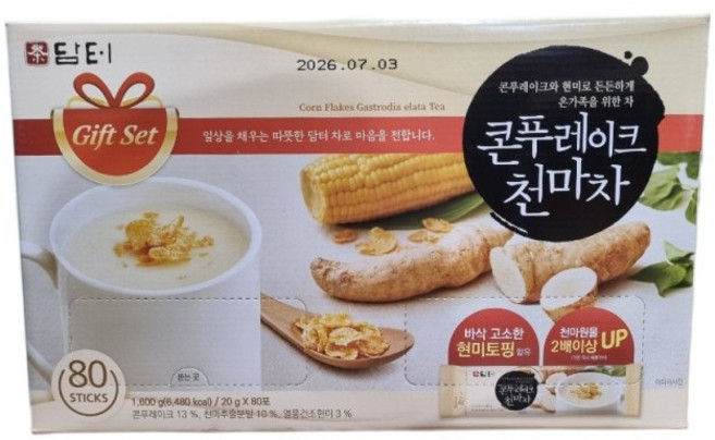 담터 콘푸레이크 천마차, 1개, 80개입, 20g