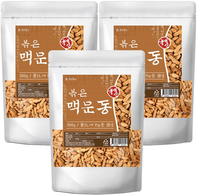 건강중심 국산 볶은 맥문동 300g, 3개