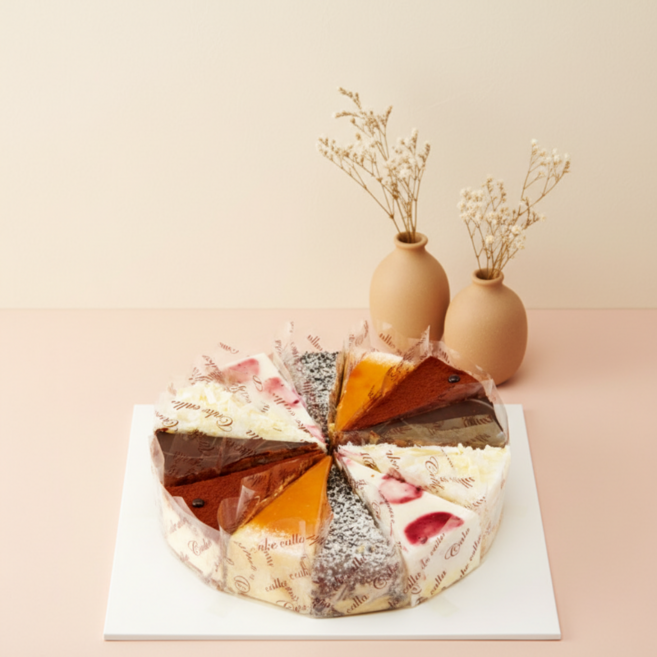 [서울 지역만 주문&배송 (서울외 지역배송불가)] 레헴 프리미엄 디저트 케익 회사간식 기업행사 단체모임 아이들간식 조각케익, 스페셜 모듬케익, 1개, 614g