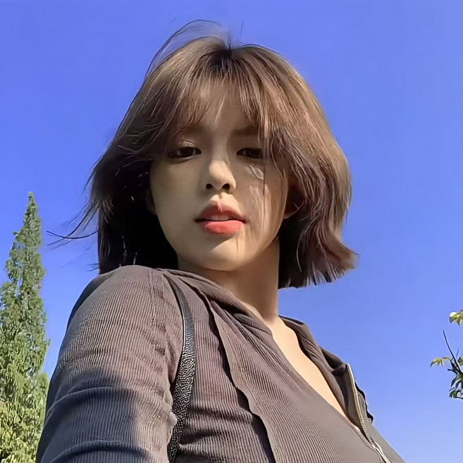 큐엔유 여성 통가발 웨이브 단발머리 중단발, 1개, 쿨브라운