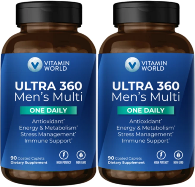 비타민월드 울트라 360 남성 원데일리 멀티비타민, 2개, 90정 - 쿠팡