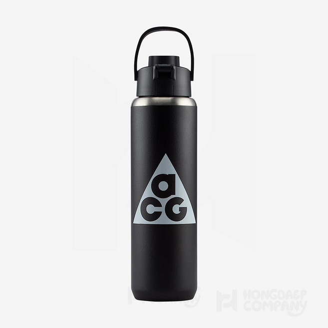 나이키 ACG 리차지 스테인리스 스틸 그래픽 척 보틀, 블랙/블랙/서밋 화이트 - FQ1552-080, 원 사이즈, 1개, 블랙 (080)