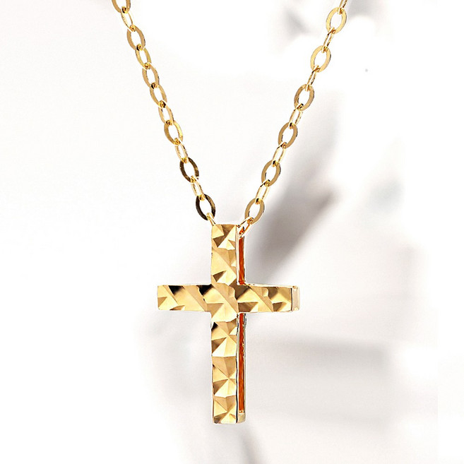 주리에떼 14K/18K 여자 데일리 심플 크로스 우정 십자가 목걸이