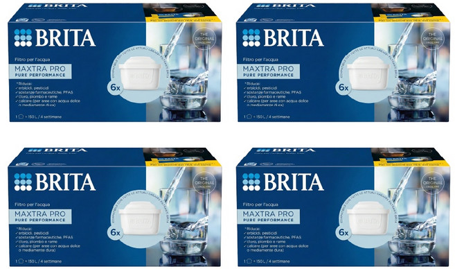 BRITA MAXTRA PRO 純淨全效型濾芯 6入裝, 白色, 4箱