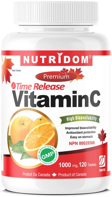 캐나다 뉴트리돔 타임 릴리즈 비타민 C 1000mg 120 타블렛 캐나다 직구, 120정, 1개 - 쿠팡