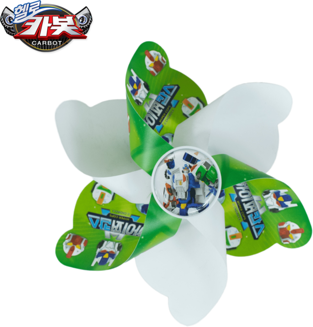 헬로카봇 하이퍼캅스 킥보드 바람개비, 그린, 1개
