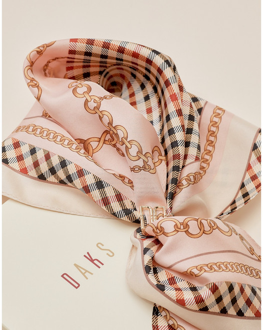 [닥스Acc]여성 패턴 실크 100% 스카프&스카프링(선물포장&쇼핑백)