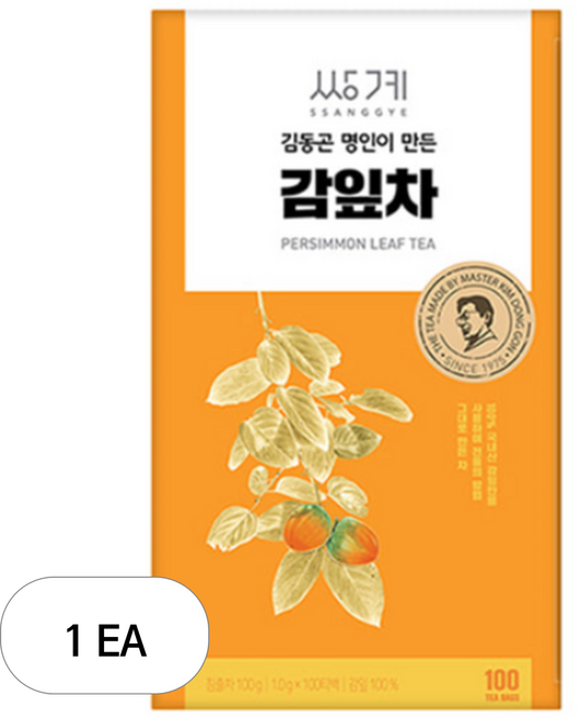 쌍계명차 김동곤 명인이 만든 감잎차, 1g, 100개입, 1개