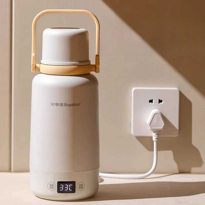 충전식포트 보온병 휴대용 무선 충전식 온도조절 1. 흰색 6단계 온도조절 600ml