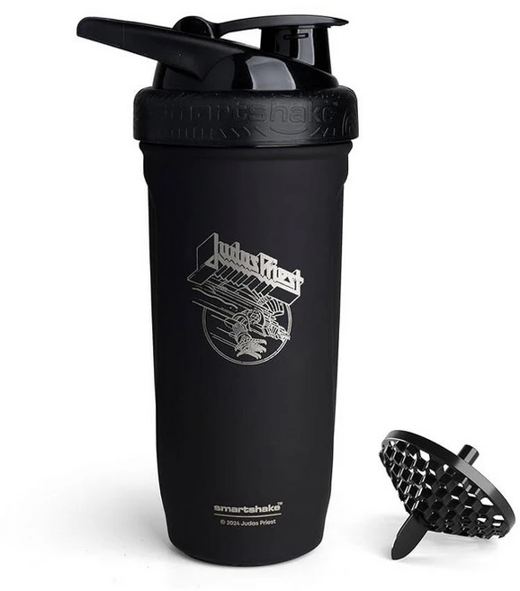 SMART 스마트shake RockBAND 밴드 Reforce 스테인리스 스틸 단백질 쉐이커 병 900ml | 887.2ml(30온스) - 누출 방지 스크류 온 뚜껑 BPA 프, Oasis Logo, 1개 - 쿠팡