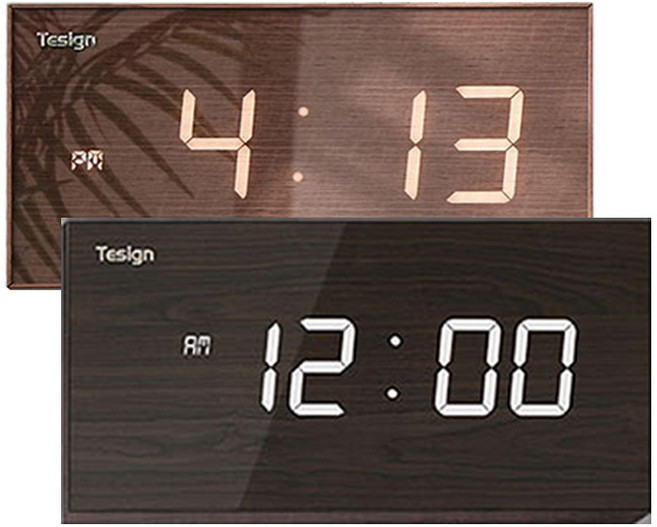 국산 티자인 FM수신 클래식 전자벽시계 42cm LED 디지털 SD-TE 무소음 선물, FM 클래식벽시계 SD-TE(월넛브라운)