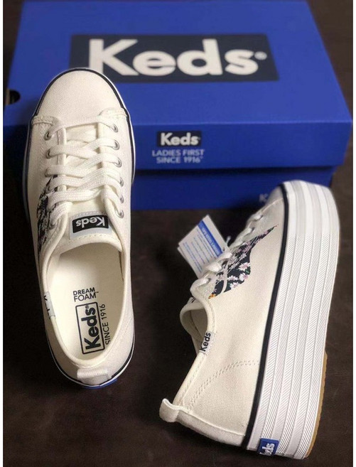 Keds 帆布厚底休閒鞋