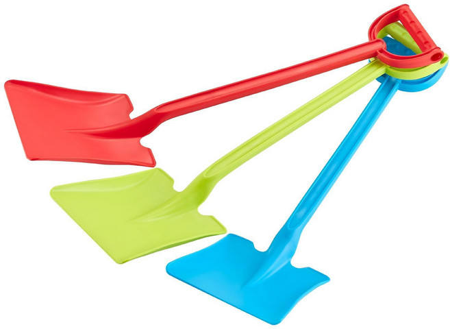 DIU 沙灘玩具大鏟子兒童挖沙剷雪寶寶男孩夏天海邊玩沙子工具套裝, 1個, 大號64CM加厚一體平頭鏟:如圖