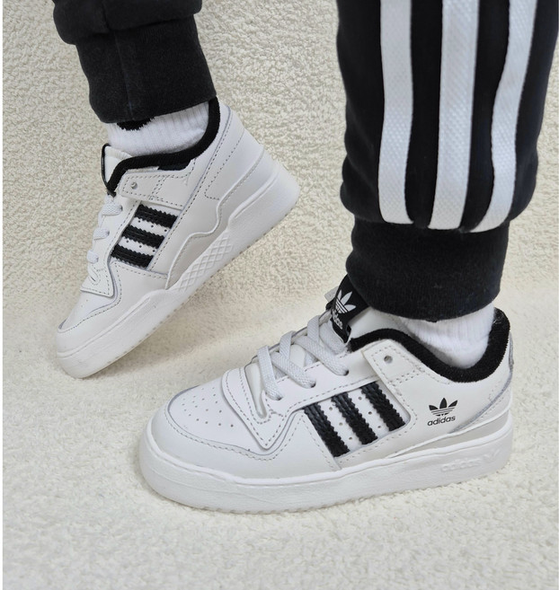 아디다스 포럼 로우 CL 오리지널스 키즈 유아 신발끈 묶을 필요 없는 운동화 아동화 화이트 매장정품