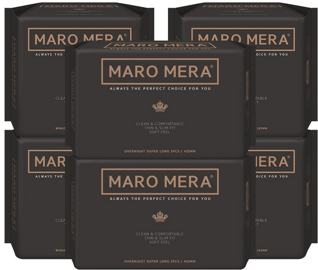 마로메라 순면 생리대 중형 4팩 + 오버나이트 슈퍼롱 2팩, 1개