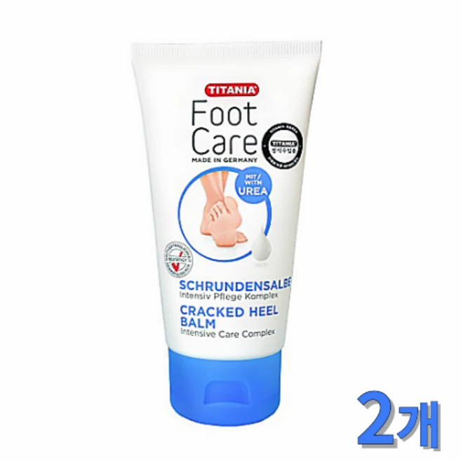 티타니아 크랙트힐 풋케어 밤, 2개, 75ml - 쿠팡