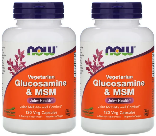나우푸드 채식 글루코사민 및 MSM 120식물성 캡슐, 120정, 2개 - 쿠팡